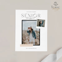 CANVA Template | Senior Photography Pricing Template, Price Guide List for Photographers, Price Guide Template, Senior Minis #Y23-PG19-CANVA