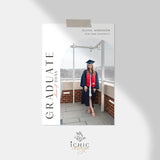 CANVA Graduation Announcement Template, Senior Card, Senior Graduation Announcement For Photography #Y23-SG2-CANVA