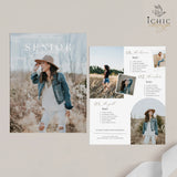 CANVA Template | Senior Photography Pricing Template, Price Guide List for Photographers, Price Guide Template, Senior Minis #Y23-PG16-CANVA
