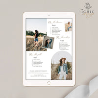 CANVA Template | Senior Photography Pricing Template, Price Guide List for Photographers, Price Guide Template, Senior Minis #Y23-PG16-CANVA