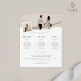 CANVA Template | Wedding Photography Pricing Template, Price Guide List for Photographers, Price Guide Template, Wedding Mini #Y23-PG18-CANVA