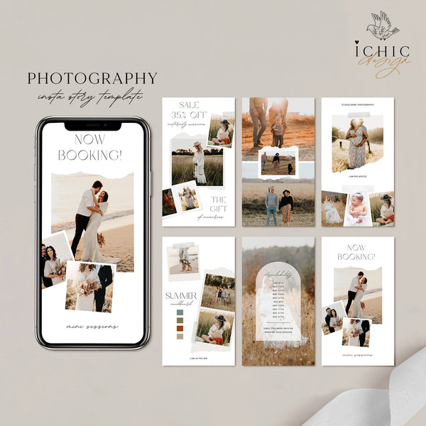 CANVA Template | Photographer Instagram Story Template, Social Media Canva Template, Wedding Photography Instagram Stories#Y23-IGS1-CANVA