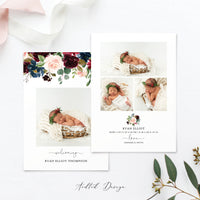 Birth Announcement Template, Sweet Welcome, Birth, Announcement, Card, Board, Album, Photography, Photoshop, Instant Download #BA2-PSD