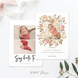 Birth Announcement Template, Sweet Welcome, Birth, Announcement, Card, Board, Album, Photography, Photoshop, Instant Download #BA8-PSD