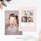 Birth Announcement Template, Sweet Welcome, Birth, Announcement, Card, Board, Album, Photography, Photoshop, Instant Download #BA12-PSD