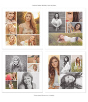 20x20 Collages & Blog Boards, Senior Boards, Collage, Board, Card, Album, Blog, Photography, Photoshop, PSD, Instant Download #BB17-PSD