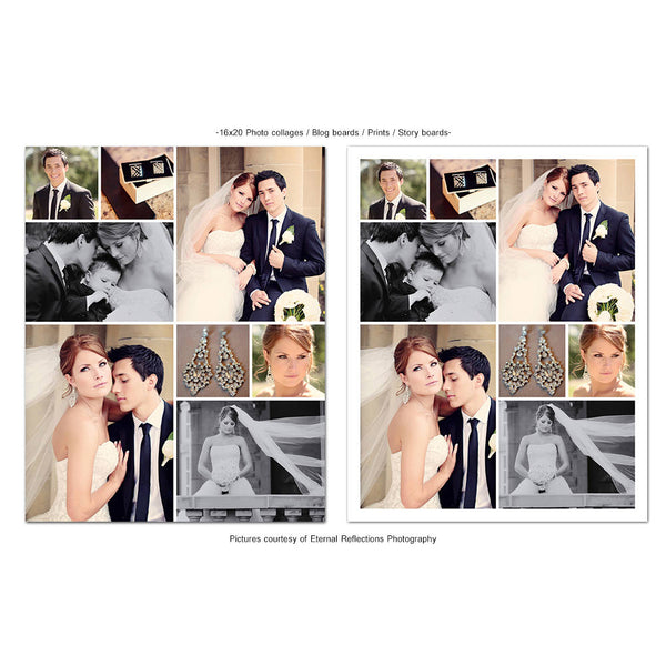 16x20 Collages & Blog Boards, Wedding, Collages, Blog, Board, Album, Photo Book, Photography, Photoshop, PSD, Instant Download #BB5-PSD