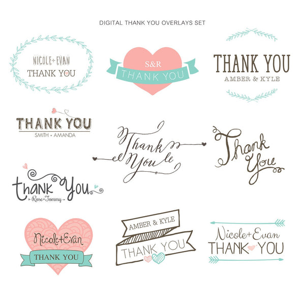 Thank You Overlays, Thank You, Overlays, Marketing, Board, Blog, Website, Photography, Photoshop, Element, PSD, Instant Download #FE8-PSD