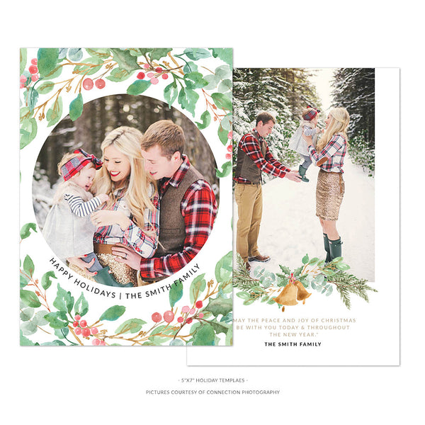 Merry Christmas Card Template, Christmas Miracles, New, Christmas, Card, Template, Photography, Photoshop, Instant Download #HD14-PSD