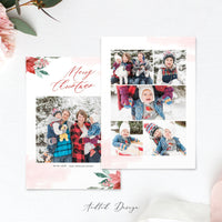 Merry Christmas Card Template, Happy Christmas, New, Christmas, Card, Template, Photography, Photoshop, PSD, Instant Download #HD45-PSD