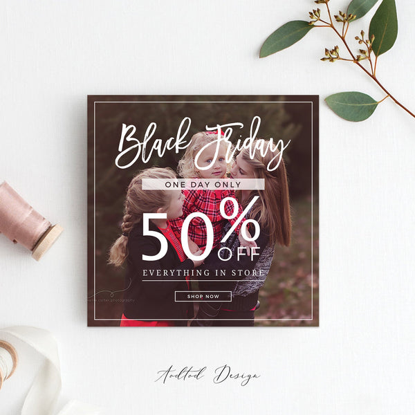 Black Friday Marketing board, Mini Session Template, Marketing, Board, Photography, Photoshop, Instant Download #MB24-PSD