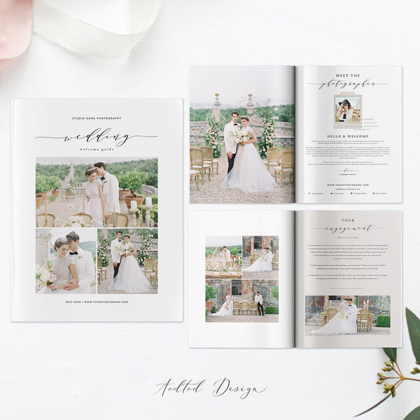 Magazine Templates (14 pages), Wedding Photographer Magazine Template, Photo Studio Magazine, Marketing, Photography, Photoshop, PSD Instant Download #MZ1-PSD