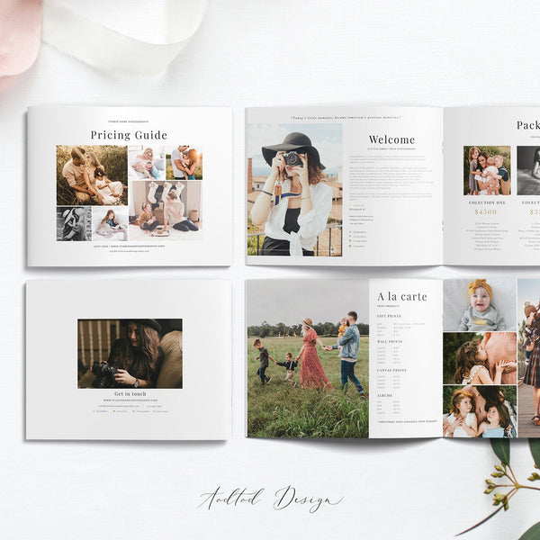 Magazine Templates (6 pages), Photography Pricing Magazine Template, Photo Studio Magazine, Marketing, Photography, Photoshop, PSD Instant Download #MZ2-PSD