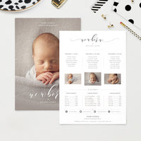Newborn Photography Price List, Pricing Guide, Marketing Template, Newborn Pricing Template, Price List, PSD, Instant Download #NM9-PSD