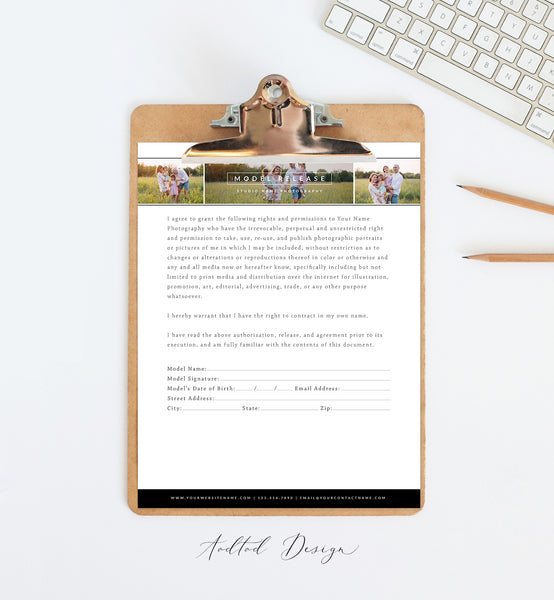 Model Release Form Template, Photography Model Release Form, Model Release Template, Photography, Photoshop, Instant Download #BF009-PSD