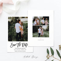 Save the Date Template, Photo Save The Date Template, Save Our Date Card, Love, Photography, Photoshop, PSD, Instant Download #SD12-PSD