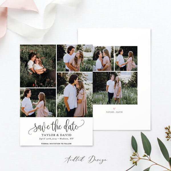 Save the Date Template, Photo Save The Date Template, Save Our Date Card, This Is Love, Photography, Photoshop, Instant Download #SD8-PSD