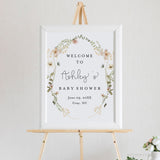 Online Wildflower Shower Welcome Sign Template, Wildflower Birthday Party Sign, Floral Sign, Floral Birthday Sign, PDF JPEG PNG #Y21-BB16