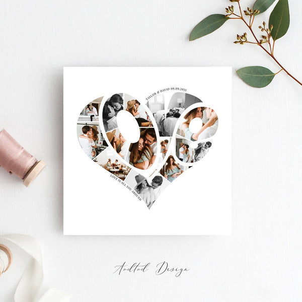 Heart Photo Collage & Blog Boards, First birthday, Collage, Board, Album, Blog, Photography, Photoshop, PSD, Instant Download #Y21-BB24-PSD