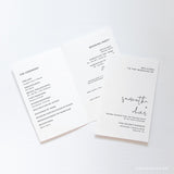 Online Modern Folded Wedding Program Template, Folded Wedding Program Printable, Wedding Program, Program Template, PDF JPEG PNG #Y21-FP2
