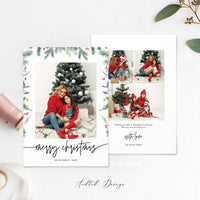 Merry Christmas Card Template, Christmas Breeze, Christmas, Card, Template, Photography, Photoshop, PSD, Instant Download #Y21-HD108-PSD