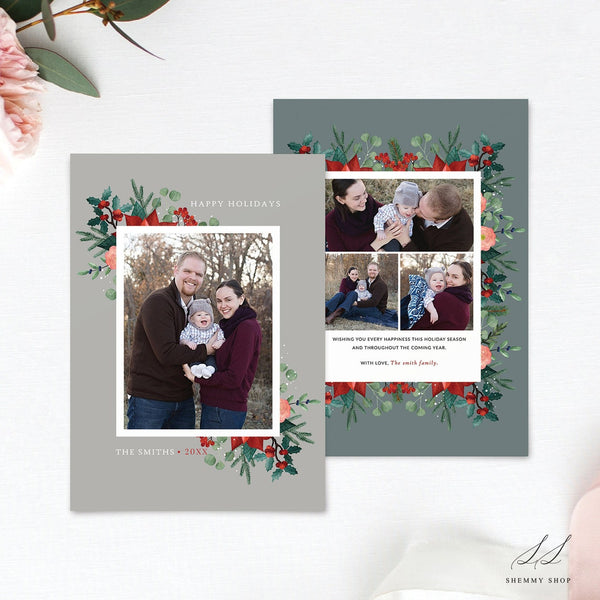 Online Merry Christmas Card Template, Christmas Breeze, New, Christmas, Card, Template, Photography,Printable, PDF JPEG PNG #Y21-HD31