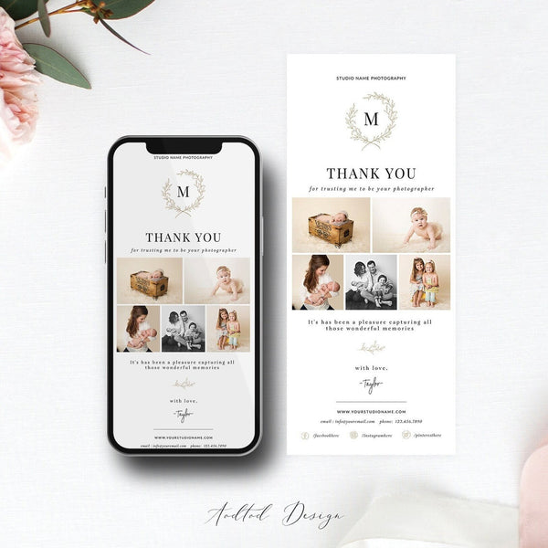Thank you Email Newsletter Template For Photographers, Marketing, Photoshop, PSD Instant Download #Y21-M22-PSD