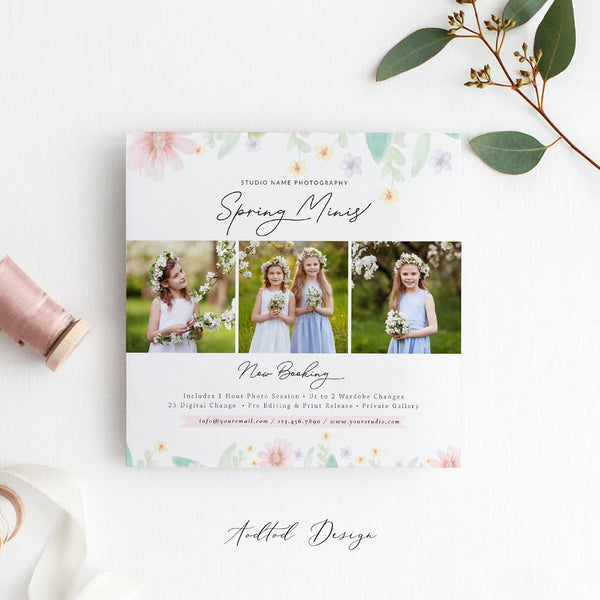 Spring Mini Session Template, Marketing Template, Sweet Dream, Spring, Marketing, Photography, Photoshop, PSD Instant Download #Y21-MB92-PSD