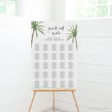 Online Palm Tree Seating Chart Template, Wedding Seating Sign, Table Number Order, Wedding Seating, Seating, Corjl, PDF JPEG PNG #Y21-SC9