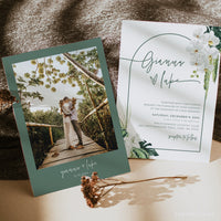 Online Tropical Wedding Invitation Set Template, Classic Wedding Invitation, Wedding Invitation Printable, PDF JPEG PNG Corjl #Y21-WIS10