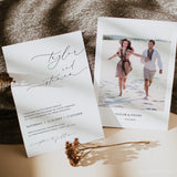 Online Romantic Calligraphy Wedding Invitation Set Template, Classic Wedding Invitation, Wedding Invitation, PDF JPEG PNG Corjl #Y21-WIS7