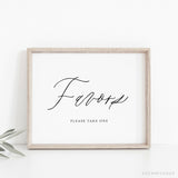 Online Calligraphy Favor Sign Template, Wedding Favors Sign, Favor Sign, Please Take a Favor Sign, Corjl, PDF JPEG PNG #Y21-WS14