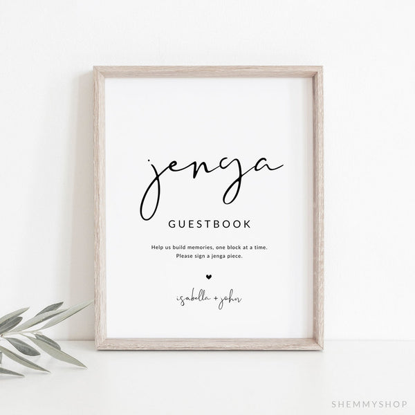 Online Wedding Jenga Guestbook Sign Printable, Jenga Guestbook Template, Guest Book, Wedding Sign, Sign, PDF JPEG PNG #Y21-WS58