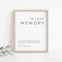 Online In Loving Memory Wedding Sign Template, Wedding Memory Sign, Remembrance Sign, Sign, Corjl, PDF JPEG PNG #Y21-WS65