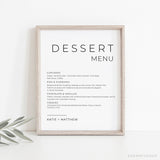 Online Modern Sweets Menu Sign Template, Wedding Desserts Sign Template, Wedding Menu Sign, Dessert Bar Sign, PDF JPEG PNG #Y21-WS87