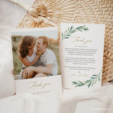 Online Greenery Wedding Photo Thank You Card Template, Thank You Card, Wedding Thank You, Custom Thank You Card, PDF JPEG PNG #Y21-WT3