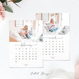 5x7 2021 Calendar Template, With Family, New, Calendar, Template, Board, Card, Photography, Photoshop, PSD, Instant Download #Y20-C1-PSD