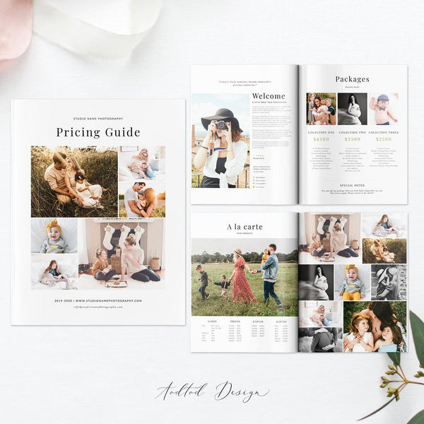 Photography Pricing Magazine Template, Photo Studio Magazine, 6 pages, Marketing, Photography, Photoshop, PSD Instant Download #Y20-MZ4-PSD