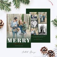 Merry Christmas Card Template, Christmas Breeze, New, Christmas, Card, Template, Photography, Photoshop, PSD, Instant Download #Y20-HD82-PSD