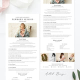 Newborn Session Checklist Email Template, For Photographers, Photography, Template Photoshop, PSD, Instant Download #Y20-NM43-PSD
