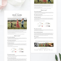Photography Email Template, Style Guide Template, What to Wear, Family Styling Guide, Marketing, Photoshop, PSD Instant Download #Y20-M8-PSD