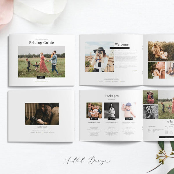 Photography Pricing Magazine Template, Photo Studio Magazine, 6 pages, Marketing, Photography, Photoshop, PSD Instant Download #Y20-MZ6-PSD