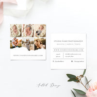 Photography Business Card Template, Photoshop Template, Photo Business Card Template, Photo Marketing Template, PSD #Y20-BC6-PSD