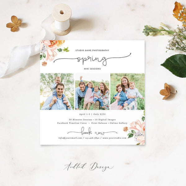 Spring Mini Session Template, Marketing Template, Sweet Dream, Spring, Marketing, Photography, Photoshop, PSD Instant Download #Y20-MB62-PSD