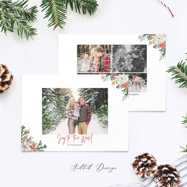 Merry Christmas Card Template, Christmas Breeze, Christmas, Card, Template, Photography, Photoshop, PSD, Instant Download #Y20-HD102-PSD