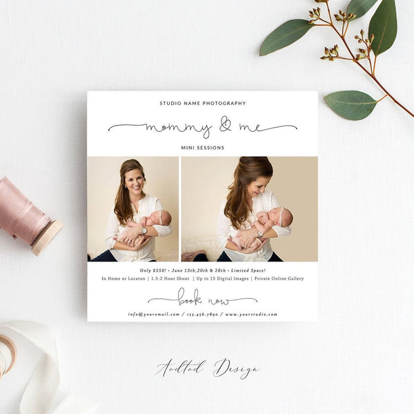 Mothers Day Mini Session Template, Mom and Me Mini Marketing Template, Mommy and Me Minis Template, Mothers Day Template #Y20-MB68-PSD