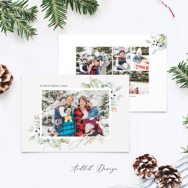 Merry Christmas Card Template, Christmas Breeze, New, Christmas, Card, Template, Photography, Photoshop, PSD, Instant Download #Y20-HD87-PSD