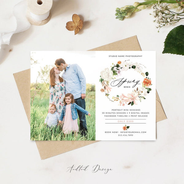 Spring Mini Session Template, Marketing Template, Sweet Dream, Spring, Marketing, Photography, Photoshop, PSD Instant Download #Y20-MB63-PSD