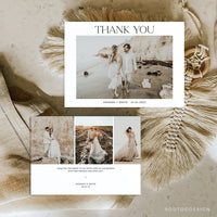 Thank You Card Template, New Beginning, Thank You, Card, Board, Blog, Wedding, Photography, Photoshop, PSD, DIY #Y22-T11-PSD