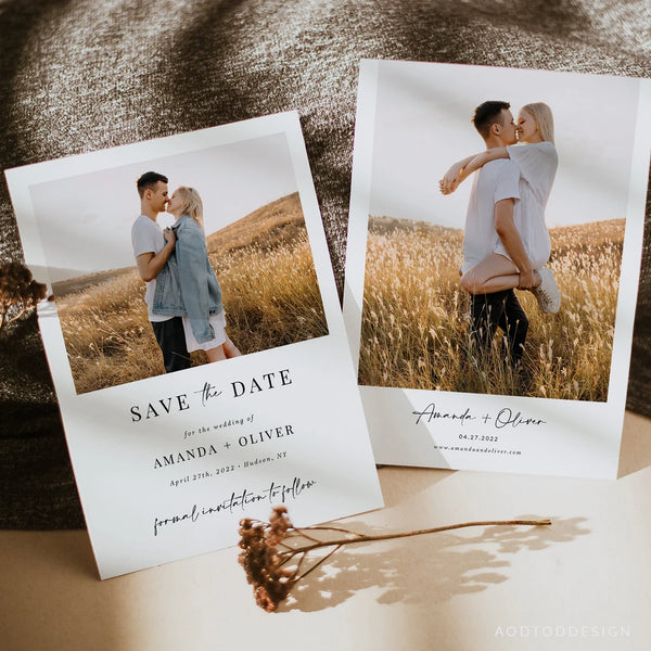 Minimalist Save the Date Template, Photo Save The Date Template, Save Our Date Cards, Date, Modern Save the Date, Photoshop #Y22-SD25-PSD